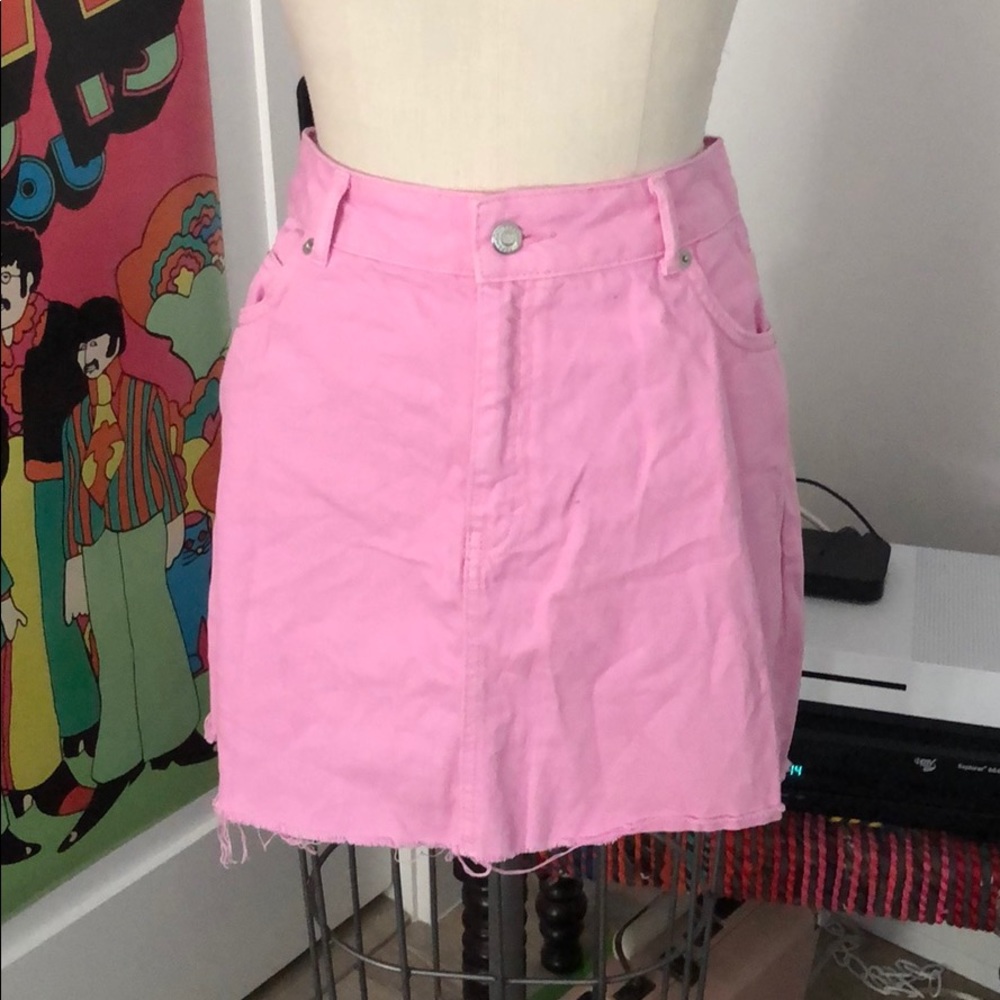 Pink Denim Topshop skirt